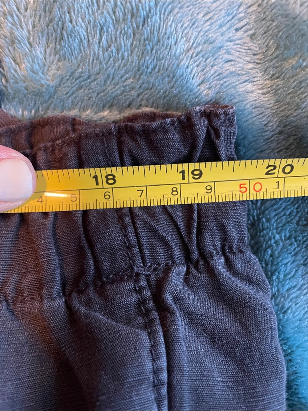 NWT’s Anthropologie Pilcro Cargo Baggy Black Linen Convertible Pants Size XL - Picture 12 of 15